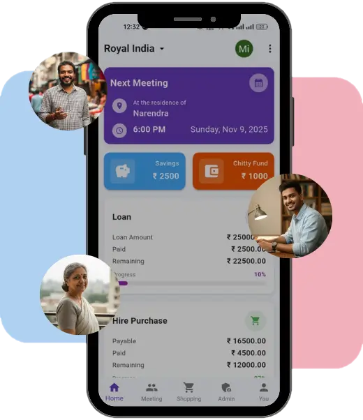 My SHG App on Smartphone